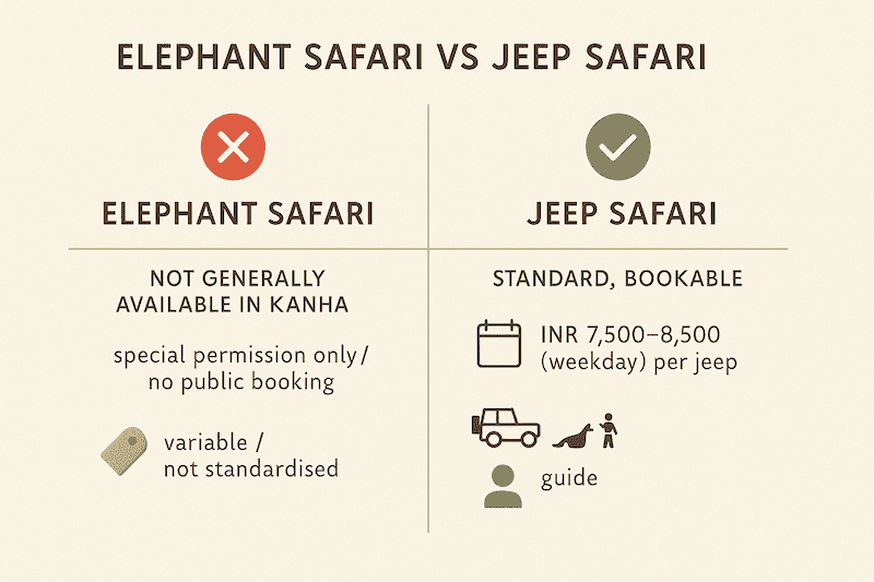 How Much Is Elephant Safari in Kanha National Park