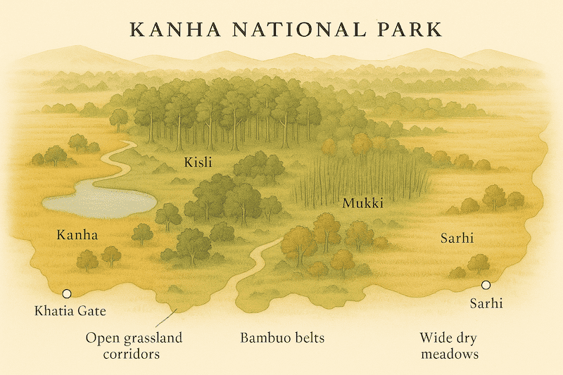 Kanha National Park zones